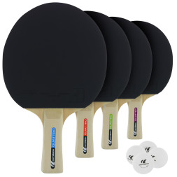 Cornilleau Racchette Ping-Pong Set Sport Pack Quattro 1* ITTF