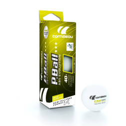 Cornilleau Palline Ping-Pong P-Ball ABS Evolution 3*** ITTF Bianche 3 pz
