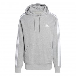 Adidas Felpa M 3S FT HD Grigio Chiaro/Bianco