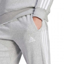 Adidas Pantaloni Tuta M 3S FT TC PT Grigio Chiaro/Bianco