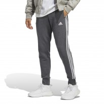 Adidas Pantaloni Tuta M 3S FT TC PT Grigio Scuro/Bianco