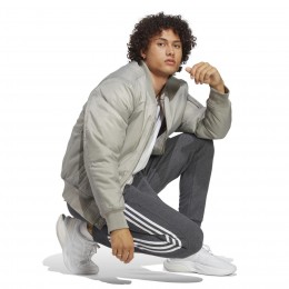 Adidas Pantaloni Tuta M 3S FT TC PT Grigio Scuro/Bianco