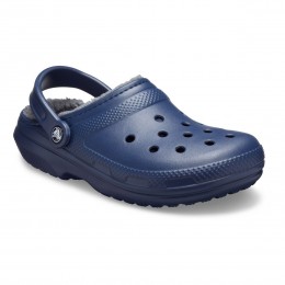 Crocs Ciabatte Classic Lined Clog Unisex Blu/Grigio