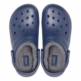 Crocs Ciabatte Classic Lined Clog Unisex Blu/Grigio