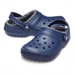 Crocs Ciabatte Classic Lined Clog Unisex Blu/Grigio