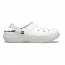 Crocs Ciabatte Classic Lined Clog Unisex Bianco/Grigio