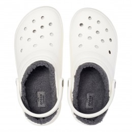 Crocs Ciabatte Classic Lined Clog Unisex Bianco/Grigio