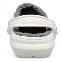 Crocs Ciabatte Classic Lined Clog Unisex Bianco/Grigio