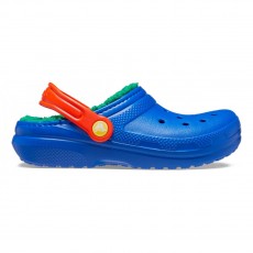 Crocs Ciabatte Classic Lined Clog Kid Blu Bolt/Multicolore