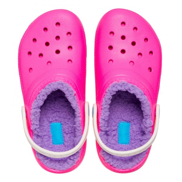 Crocs Ciabatte Classic Lined Clog Kid Rosa Crush/Multicolore