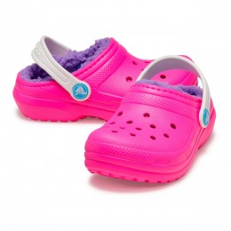 Crocs Ciabatte Classic Lined Clog Kid Rosa Crush/Multicolore