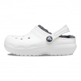 Crocs Ciabatte Classic Lined Clog Toddler Bianco/Grigio