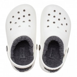 Crocs Ciabatte Classic Lined Clog Toddler Bianco/Grigio