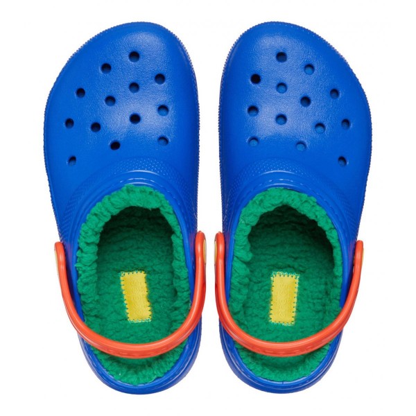 Crocs Ciabatte Classic Lined Clog Toddler Blu Bolt/Multicolore