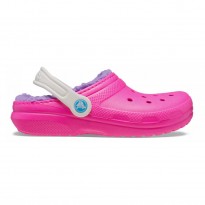 Crocs Ciabatte Classic Lined Clog Toddler Rosa Crush/Multicolore