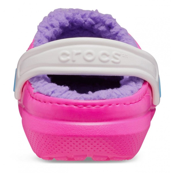 Crocs Ciabatte Classic Lined Clog Toddler Rosa Crush/Multicolore