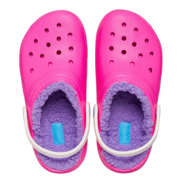 Crocs Ciabatte Classic Lined Clog Toddler Rosa Crush/Multicolore