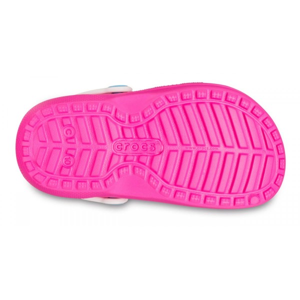 Crocs Ciabatte Classic Lined Clog Toddler Rosa Crush/Multicolore