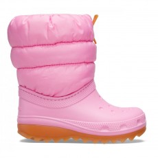 Crocs Doposci Classic Neo Puff Boot Toddler Rosa Tweed/Gum