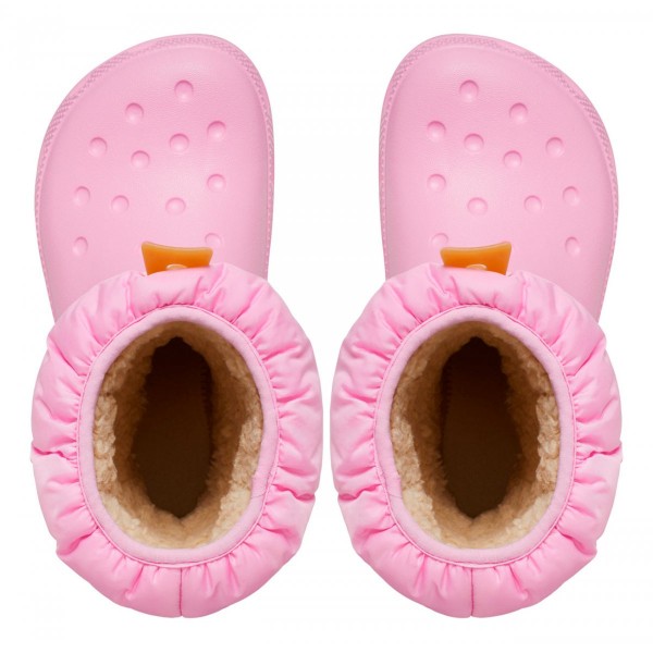 Crocs Doposci Classic Neo Puff Boot Toddler Rosa Tweed/Gum