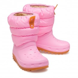 Crocs Doposci Classic Neo Puff Boot Toddler Rosa Tweed/Gum