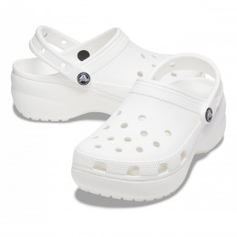 Crocs Ciabatte Classic Platform Clog W Bianco