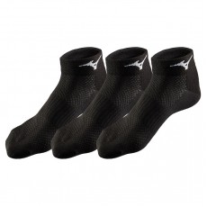 Mizuno Calze Run Training Mid 3 Pack Nero