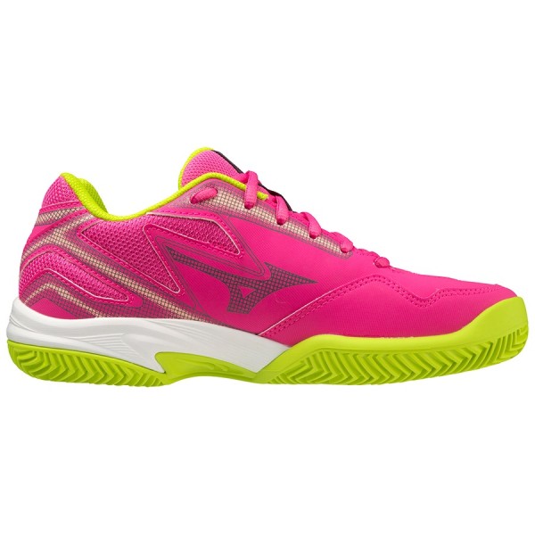 Mizuno Scarpe Break Shot 4 Padel Rosa Fluo Giallo Fluo Bianco