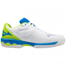 Mizuno Scarpe Wave Exceed Light Padel Bianco/Azzurro/Giallo Fluo