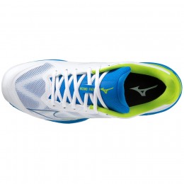 Mizuno Scarpe Wave Exceed Light Padel Bianco/Azzurro/Giallo Fluo