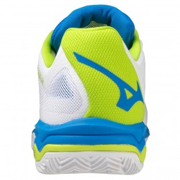 Mizuno Scarpe Wave Exceed Light Padel Bianco/Azzurro/Giallo Fluo