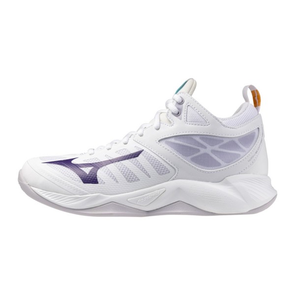 Mizuno Scarpe Wave Dimension Mid W Bianco/Viola