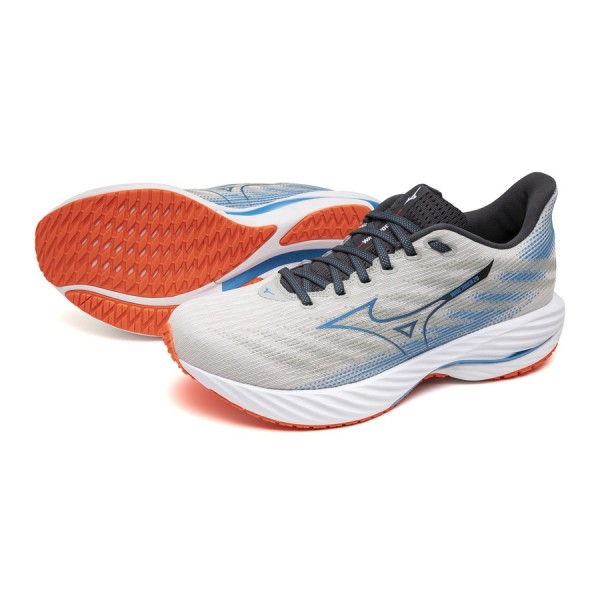 Mizuno Scarpe Wave Rider 28 Grigio/Celeste/Blu