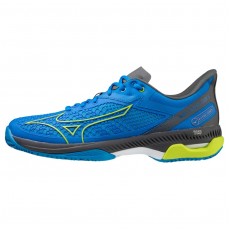 Mizuno Scarpe Wave Exceed Tour 5 CC Blu/Giallo Fluo/Grigio