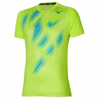 Mizuno T-Shirt Tennis Shadow Graphic Verde Fluo