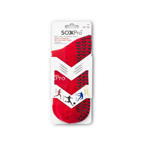 Soxpro Calze Classic Anti Slip Rosso