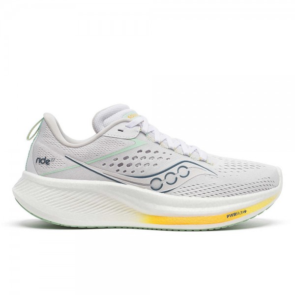 Saucony Scarpe Ride 17 W Bianco/Grigio Chiaro
