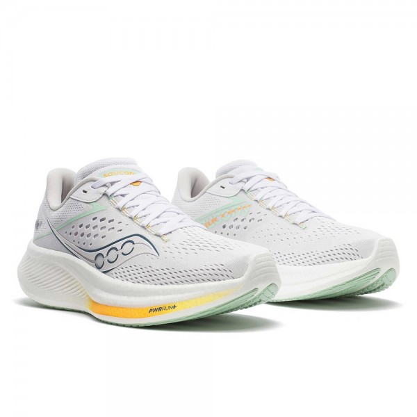 Saucony Scarpe Ride 17 W Bianco/Grigio Chiaro