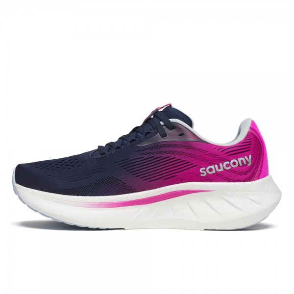 Saucony Scarpe Ride 18 W Blu/Fuchsia