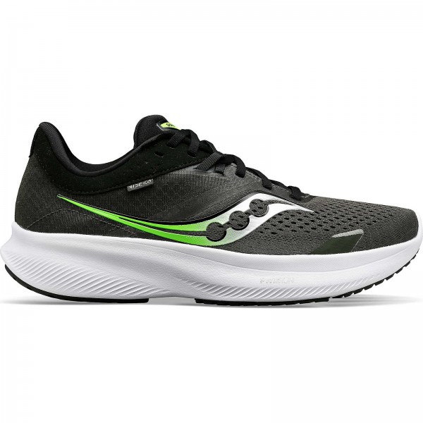 Saucony Scarpe Ride 16 Nero/Grigio/Verde