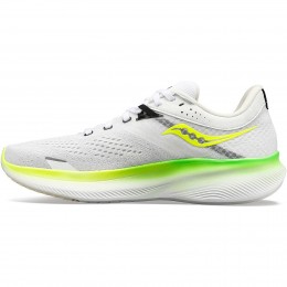 Saucony Scarpe Ride 16  Bianco/Verde/Giallo Fluo