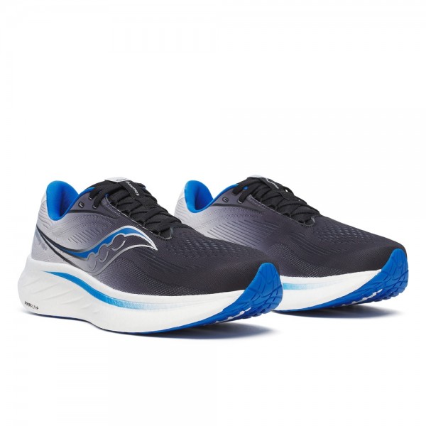 Saucony Scarpe Ride 18 Nero/Azzurro